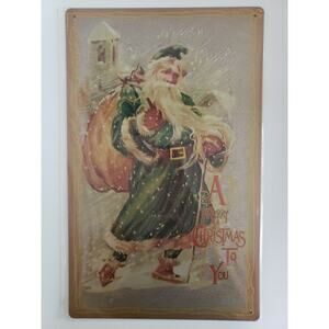 A Merry Christmas 16 x10 Ohio Wholesale Inc.Rustic Retro Metal Signs Toys 44619